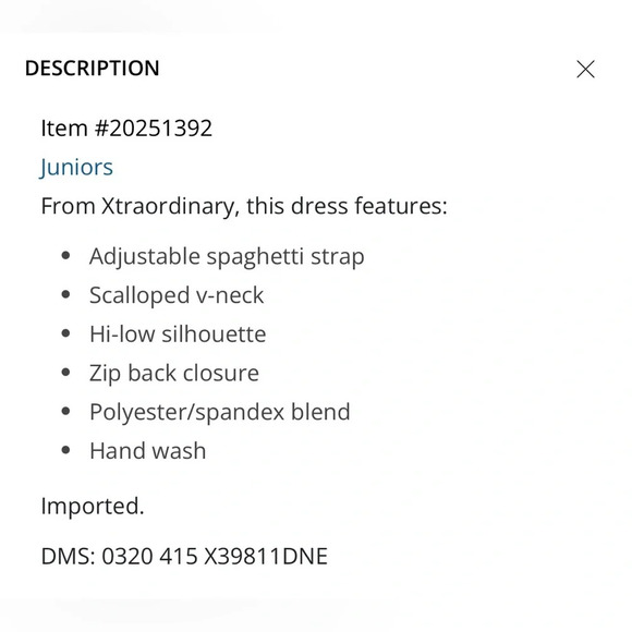 Xtraordinary Spaghetti Strap Scalloped V-Neck Hi-Low Dress - Picture 10 of 10